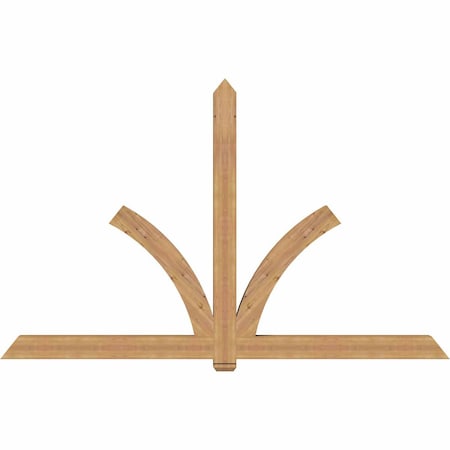 Ekena Millwork Redmond Timber Gable Bracket, Western Red Cedar, 108"W x 68"H x 5 1/2"D x 5 1/2"F, 15/12 Pitch GBW108X68X0606RED00SWR